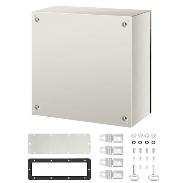 NEMA 4X Metal Electric Enclosure 24 x 24 x 12 in., NEMA Metal Case, IP66 Water & Dust Resistant, Mounting Plate Included
