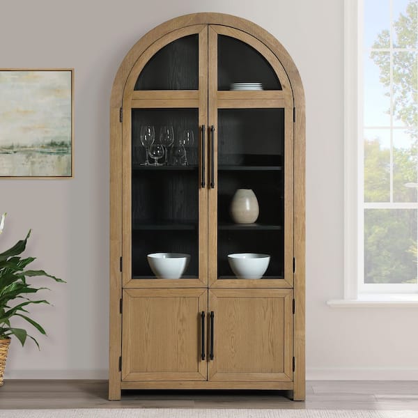 Magnolia Brown Sand 39 in. Display Cabinet