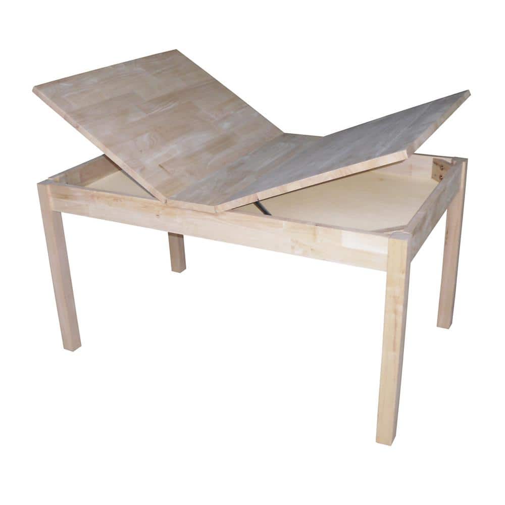 Eco-Friendly Mission Style Unfinished Wood Kids' Craft Table with Storage