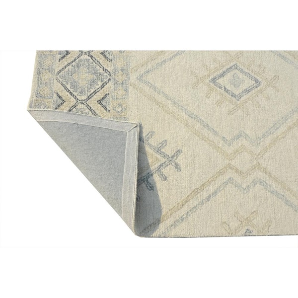 Opal Natural 5 ft. x 7 ft. Persian Transitional Hand-Tufted Wool Area Rug