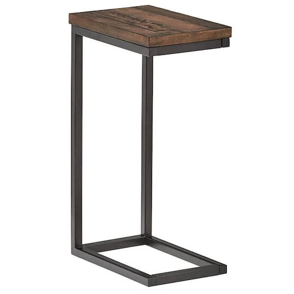 Hillsdale Furniture Durham 16 in. Walnut 26.25 in. Rectangle Wood Top C-Side End Table