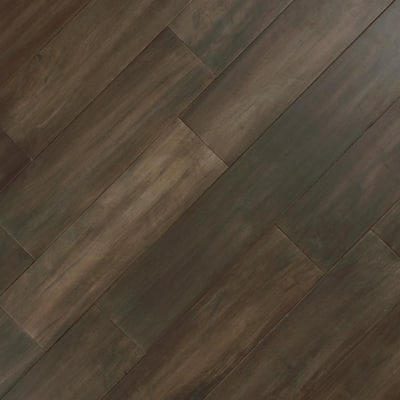 HS Smoked Gray Acacia 3/8 in. T x 5 in. W x Varying L Click Lock Exotic Engineered Hardwood Flooring(26.25 sq. ft./case)
