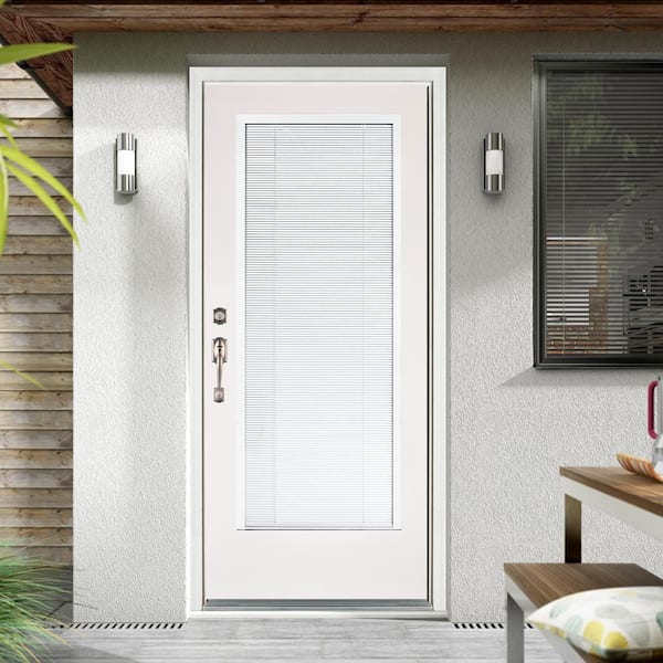 MP Doors 36 in. x 80 in. Smooth White Right-Hand Inswing Full-Lite