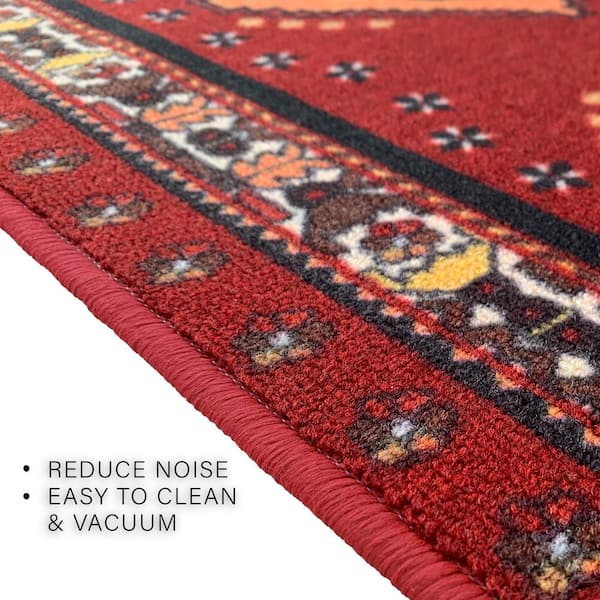 Southwestern Burgundy 31 in. W x 15 ft. L RunnerRug/Stair Runner 39 sq. ft.