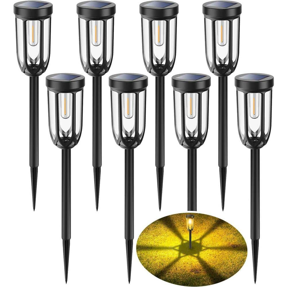 Solar Pathway Lights, Auto On/Off Solar Lights for Outside (8-Pack ...