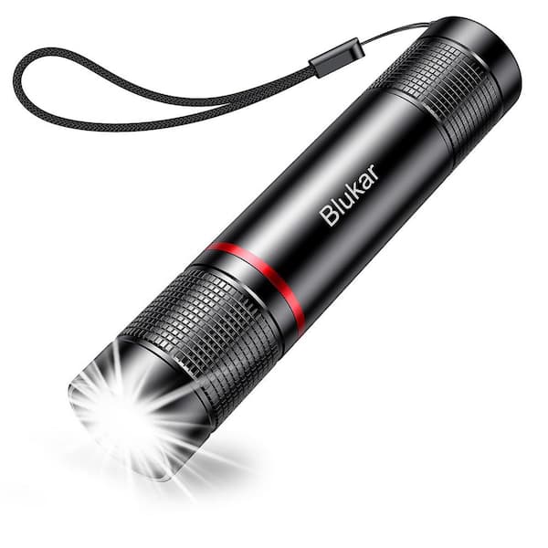 Portable Black 3.7 Volt 2000 Lumen LED Rechargeable Flashlight Handheld Worklight Battery Operated 4.45 in. Tool Only