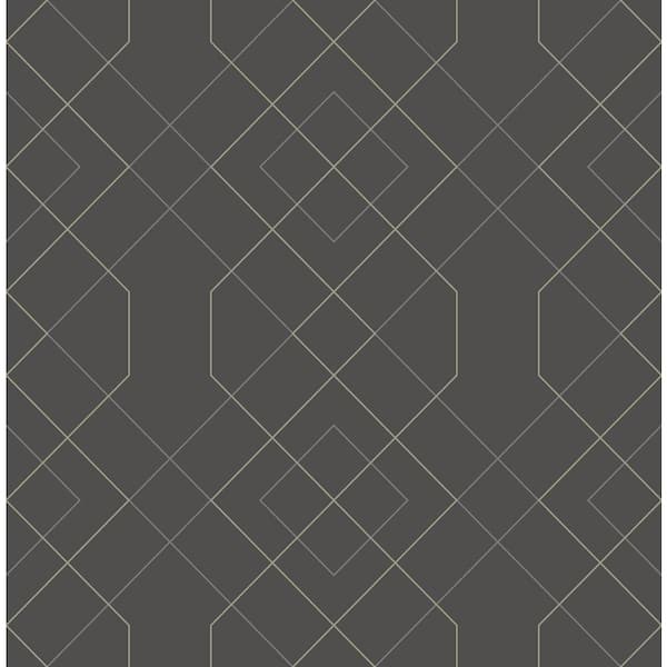 SCOTT LIVING Ballard Grey Geometric Grey Paper Strippable Roll (Covers 56.4 sq. ft.)