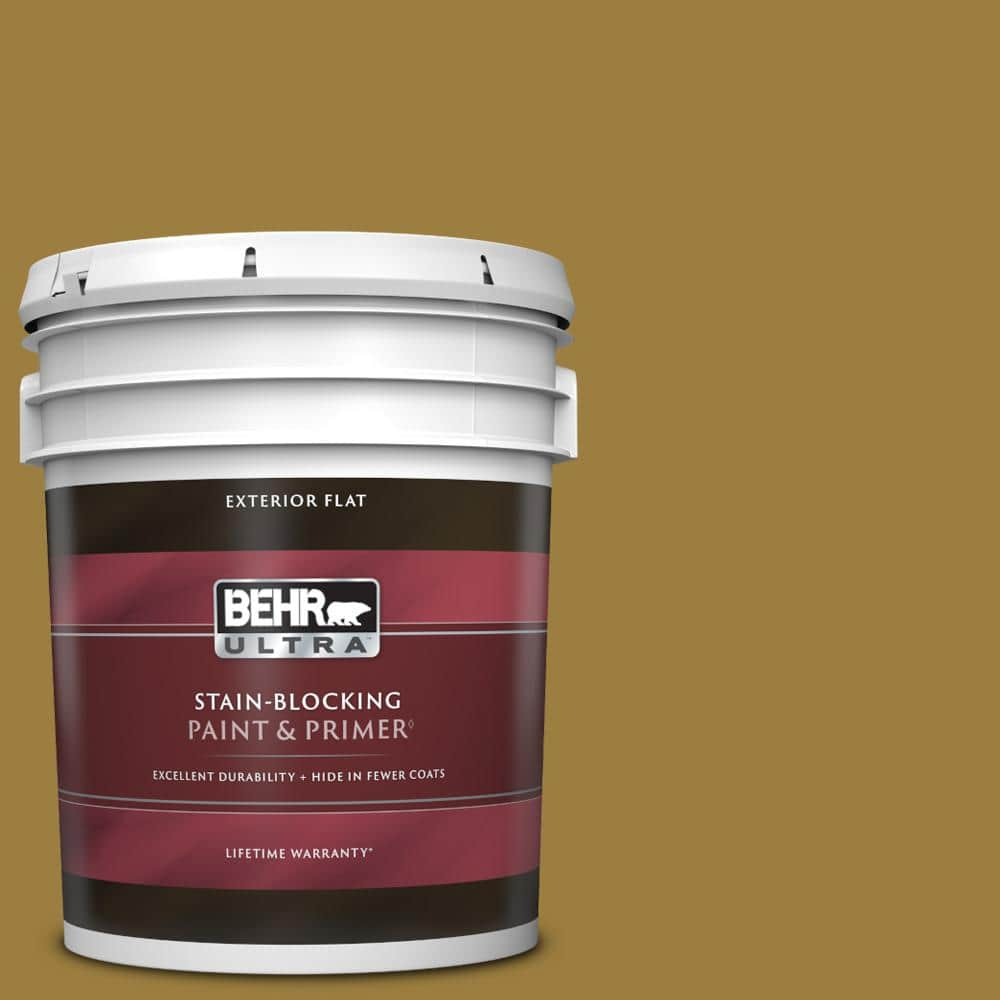 BEHR ULTRA 5 gal. #S-H-380 Burnished Bronze Flat Exterior Paint ...