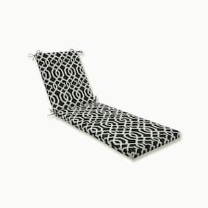 23 x 30 Outdoor Chaise Lounge Cushion in Black/White New Geo