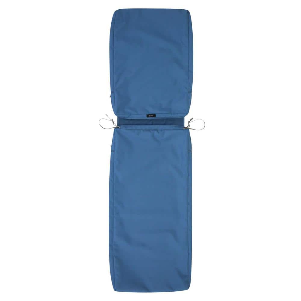 Ravenna 72 in. D x 21 in. W x 3 in. H Patio Chaise Lounge Cushion Slip Cover in Empire Blue price history on PriceWatchPro