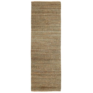 Transitional Striped Jute Blend LR03302 Smoke Green 2 ft. 6 in. x 7 ft. 9 in. Area Rug