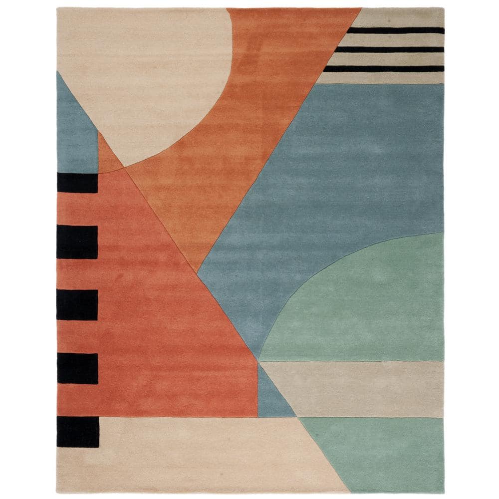 SAFAVIEH Rodeo Drive Kenneth Abstract Wool Area Rug  Gold  8ft x 10ft 