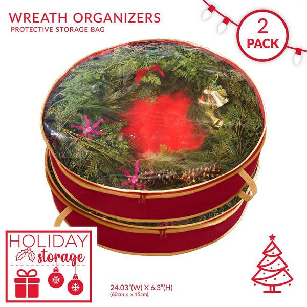  Simplify 24 Inch Wreath Bags, 2 Pack