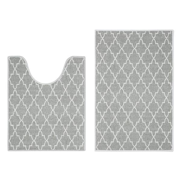 SUSSEXHOME Geometric Graphic Gray 44 in. x 24 in. and 31.5 in. x