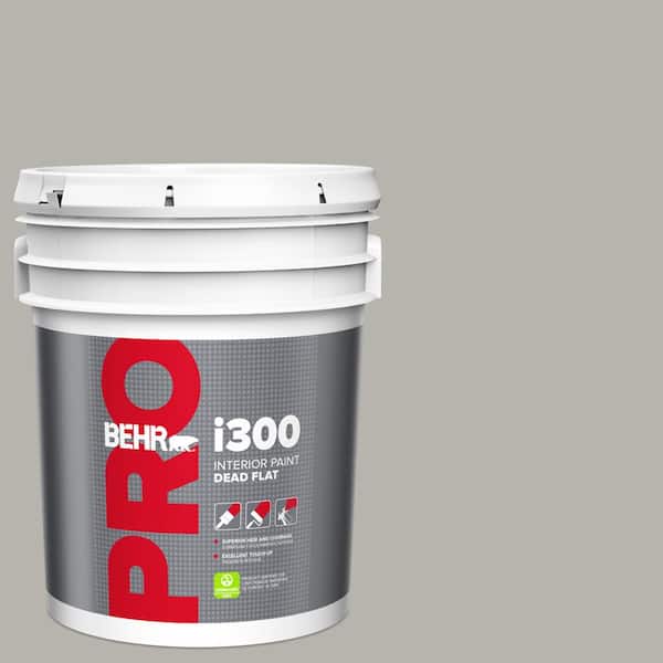 BEHR PRO 5 gal. #PPU24-11 Greige Dead Flat Interior Paint