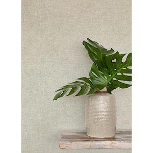 Homespun Textured Grey Pre-Pasted Non-Woven Wallpaper