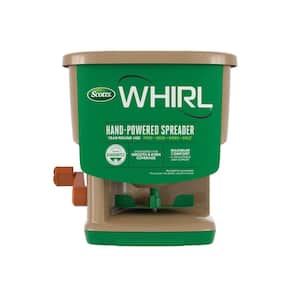 Whirl Hand-Powered Spreader Holds up to 1,500 sq.ft., Handheld Spreader for Seed, Fertilizer, Salt and Ice Melt