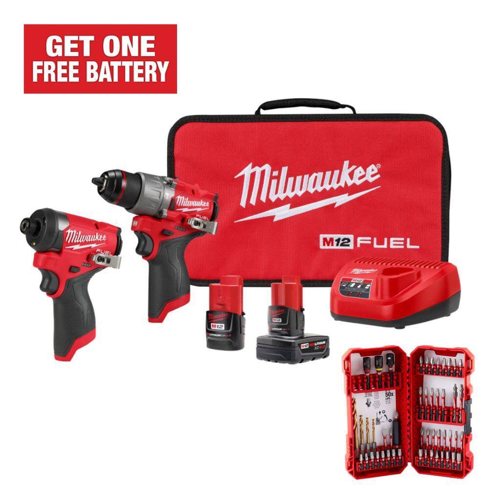 Milwaukee M12 FUEL 12-Volt Cordless Hammer Drill & Impact Driver