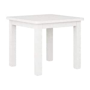 Miramar White Wood Outdoor Side Table