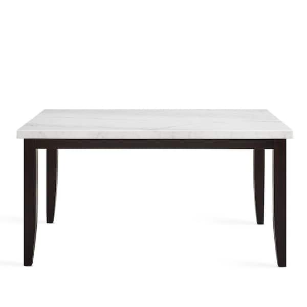 Steve Silver Francis White Marble Rectangular Counter Height Table