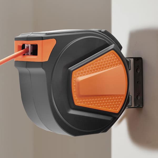 Retractable Air Hose Reel, 3/8 in. x 65 ft. Hybrid Air Hose Max 300PSI, Air Compressor Hose Reel Auto-Rewind