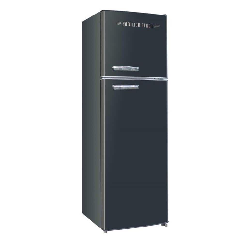 10. Cu. Ft. Retro Refrigerator in Black with Top Freezer