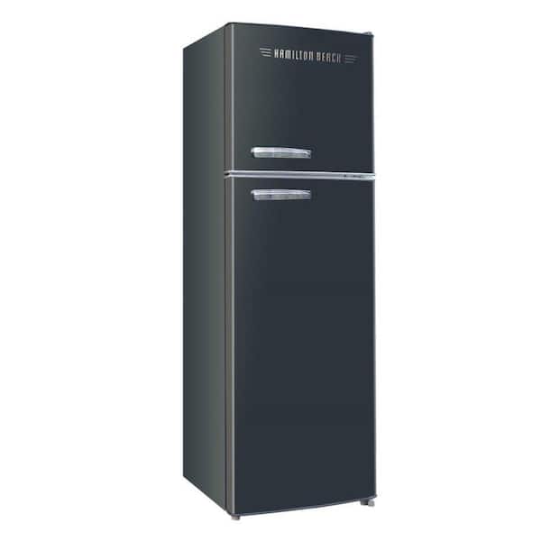 Hamilton Beach 10. Cu. Ft. Retro Refrigerator in Black with Top Freezer
