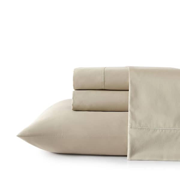 Nautica Regatta 4-Pcs Beige Cotton Queen Sheet Set
