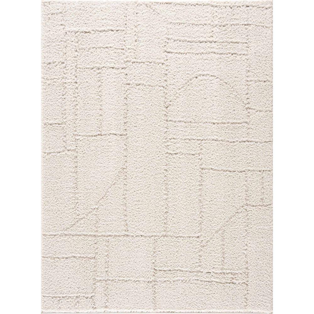 Cream And White Rug HAUTELOOM Andia 5 ft. X 7 ft. Cream, White Area Rug HMSGANDIAA2 ...
