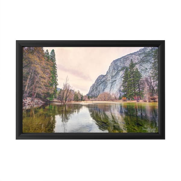 Trademark Fine Art "Yosemite Valley" by David Ayash Framed with LED Light Landscape Wall Art 16 in. x 24 in.