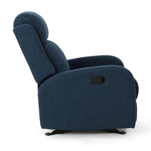 Noble House Alouette Navy Blue Fabric Rocking Recliner 41854 - The Home  Depot