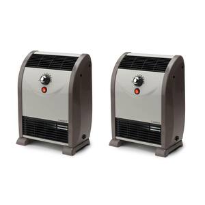 1500-Watt Portable Automatic Heat Regulator Floor Air Flow Heater (2-Pack)