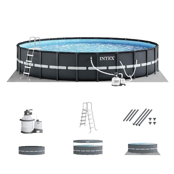 Intex 24 ft. x 52 in. Ultra XTR Frame Round Swimming Pool Set with Sand Filter Pump