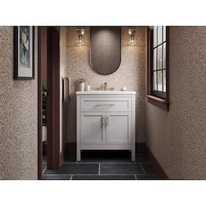 Hadron 31 in. W x 20 in. D x 36 in. H Single Sink Freestanding Bath Vanity in Atmos Grey with Quartz Top