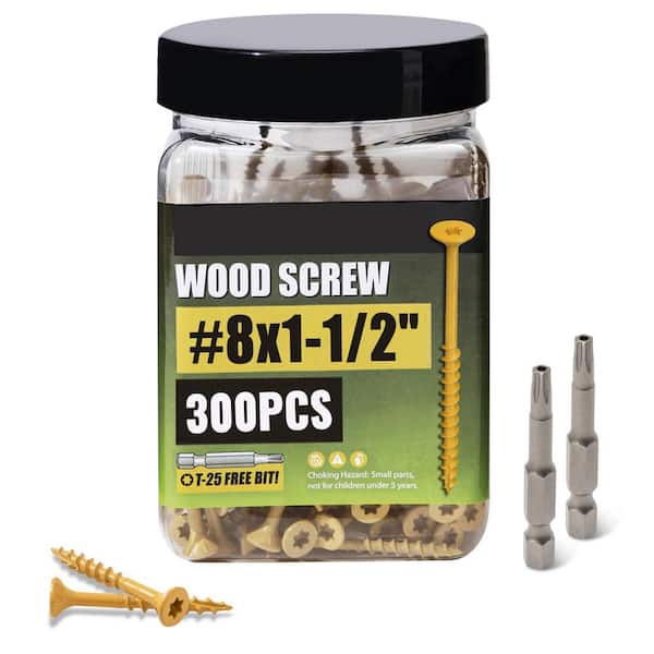 Rust Resistant Tan Epoxy Coated Exterior Wood Screws with Torx Drive Head (300-Pack)