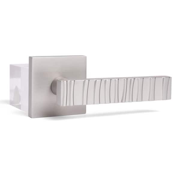 McBowery Groove Satin Nickel Bed/Bath Modern Door Handle (Privacy - Right Hand)