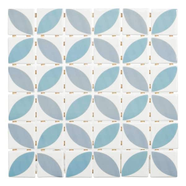 Motivo Koelle 2 in. x 2 in. Dual Glossy and Matte Recycled Glass Mosaic Wall Tile (5 sq. ft. / Case)