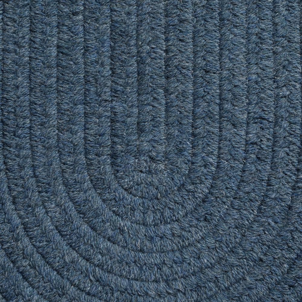 Federal Blue Oval 3' x 5' Braided Wool Blend Rug