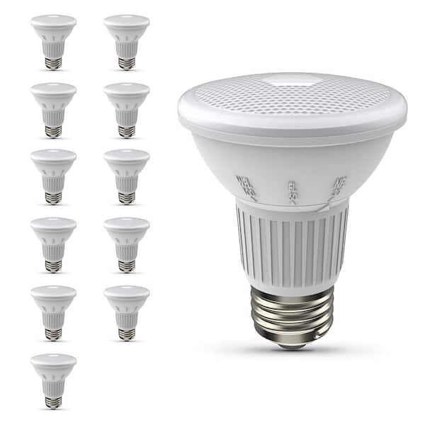 Feit Electric 50- -Watt Equivalent PAR20 CEC Title 24 Compliant LED ENERGY STAR 90+ CRI Adjustable Light Bulb, Bright White (12-Pack)