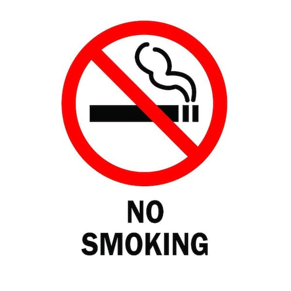 Brady 14 in. x 10 in. Plastic No Smoking Safety Sign