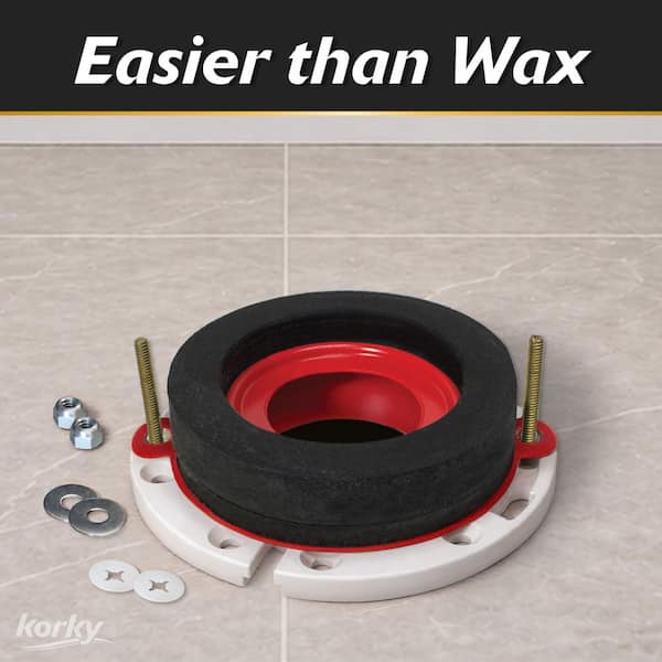 Toilet Flange Wax Ring Gasket – Elastic Backflow Preventer, Fits 100-110mm Pipes, Leak & Odor Proof