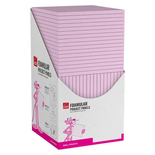  Pangda 20 Pcs 12 x 12 x 0.79 Inch Pink Insulation Foam