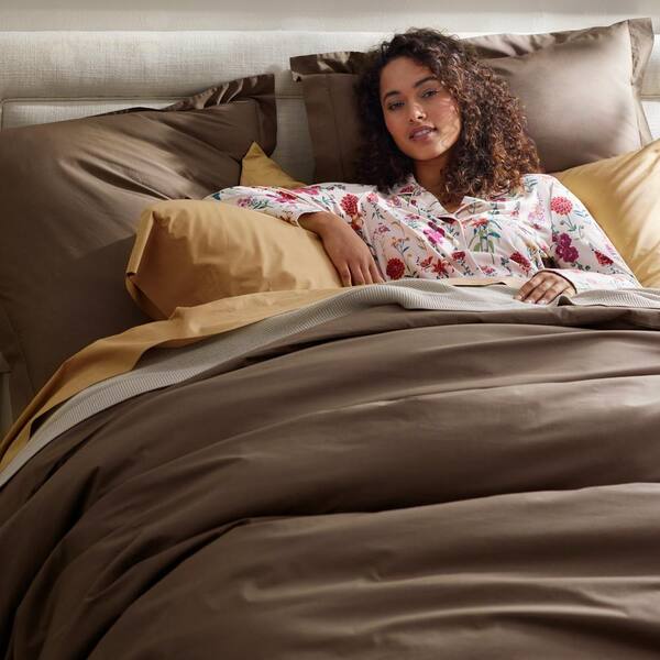 The Company Store Company Cotton Coffee Cotton Percale Standard Pillowcase Set of 2 50652C STD COFFEE The Home Depot