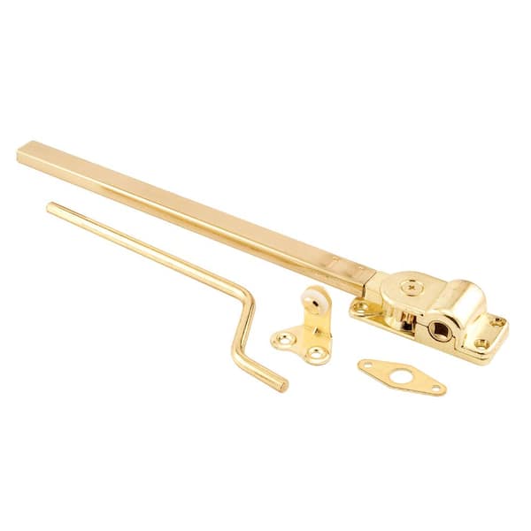 Prime-Line 10-3/4 in. Brass Plated Reversible Casement Window Operator, Parlyn Windows