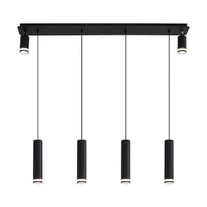 Sunpez 6-Light Black Pendant Light Modern Rotatable Spotlight, GU10 ...