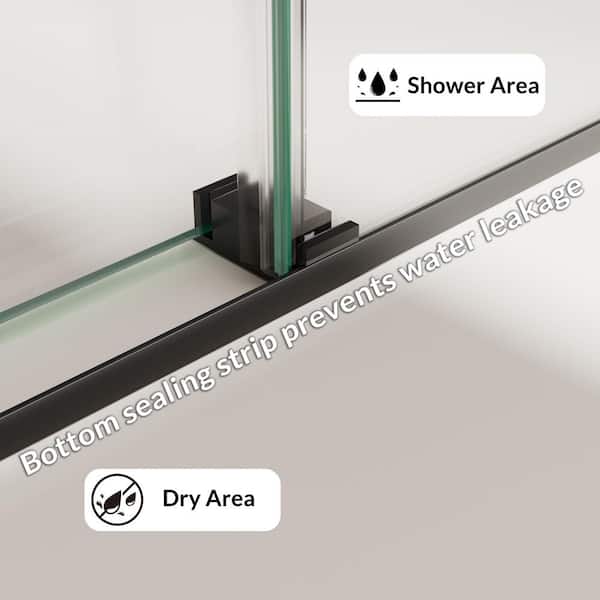 SHAAMA 60 in. W x 80 in. H Double Sliding Frameless Shower Door in