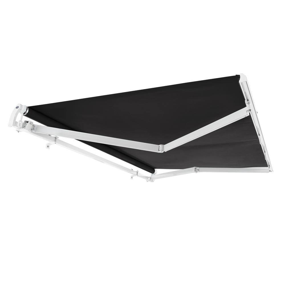 Maui 8' x 6.5' Black Acrylic Fabric Retractable Patio Awning