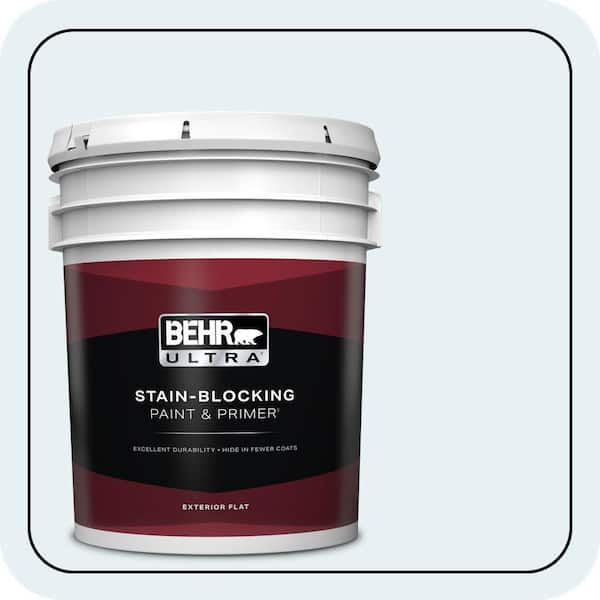BEHR ULTRA 5 gal. #BL-W04 Ethereal White Flat Exterior Paint & Primer