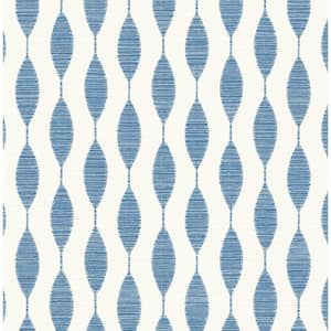 30.75 sq. ft. French Blue Ditto Vinyl Peel and Stick Wallpaper Roll