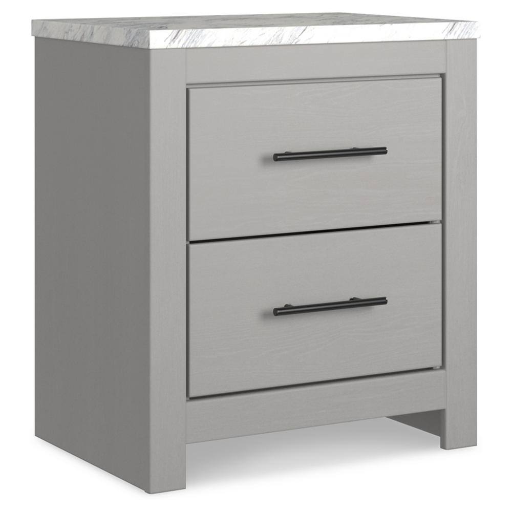 Cottonburg Light Gray/White 2 Drawer 21.69 in. W Nightstands